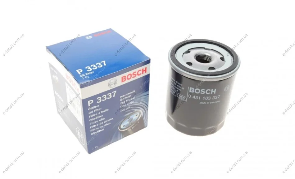 Фильтр масляный VW Lupo/Skoda Fabia/Octavia 1.0/1.4 99-03 (h=93mm) BOSCH 0 451 103 337 (фото 1)