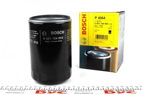 Фільтр масляний Chevrolet 4.1/5.0/6.5D 72-96/Opel Diplomat 5.4 -78/ Jungeriht (погрузчик) BOSCH 0 451 104 064