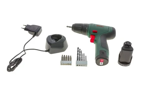 Шуруповерт акумуляторний EasyDrill 1200 (12V) з комплектом біт та свердел BOSCH 06039D3007