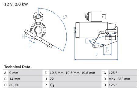 Стартер BOSCH 0986024710