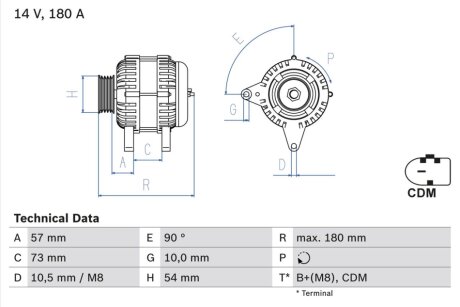 Генератор BOSCH 0986082200