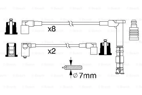 Комплект кабелей высоковольтных BOSCH 0 986 356 315