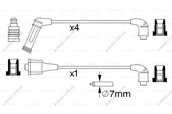 К-кт проводів HYUNDAI Atos -01 BOSCH 0986356990 (фото 1)