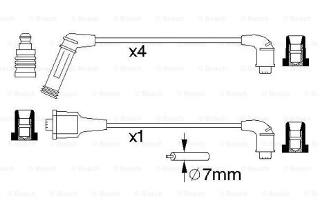 К-кт проводів HYUNDAI Atos -01 BOSCH 0986356990