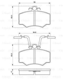 Колодки гальмівні дискові ALFA ROMEO 33 (907A)| 33 Sport Wagon (907B) BOSCH 0986424184