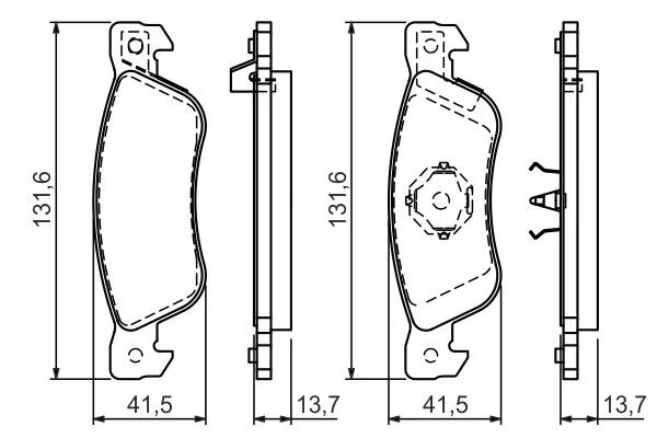 Тормозные колодки дисковые BOSCH 0986424262 (фото 1)