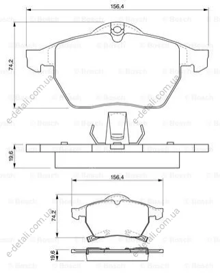 Колодки гальмівні (передні) Opel Astra G 99-02 BOSCH 0986424488 (фото 1)