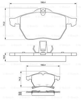 Тормозные колодки дисковые BOSCH 0986424488