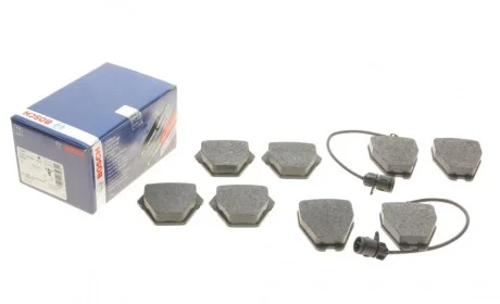 Колодки тормозные (передние) Audi 100/A6/A8 91-02 (с датчиком) BOSCH 0 986 424 689