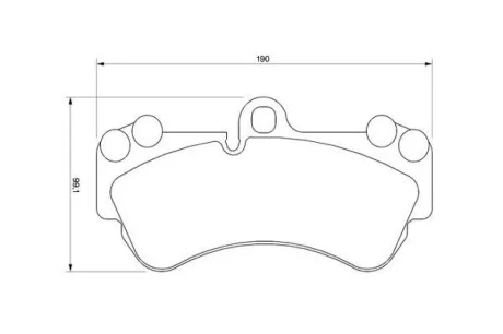 Колодки тормозные (передние) Porsche Cayenne/VW Touareg 02-10 (Brembo) (190x99,1) BOSCH 0 986 424 740