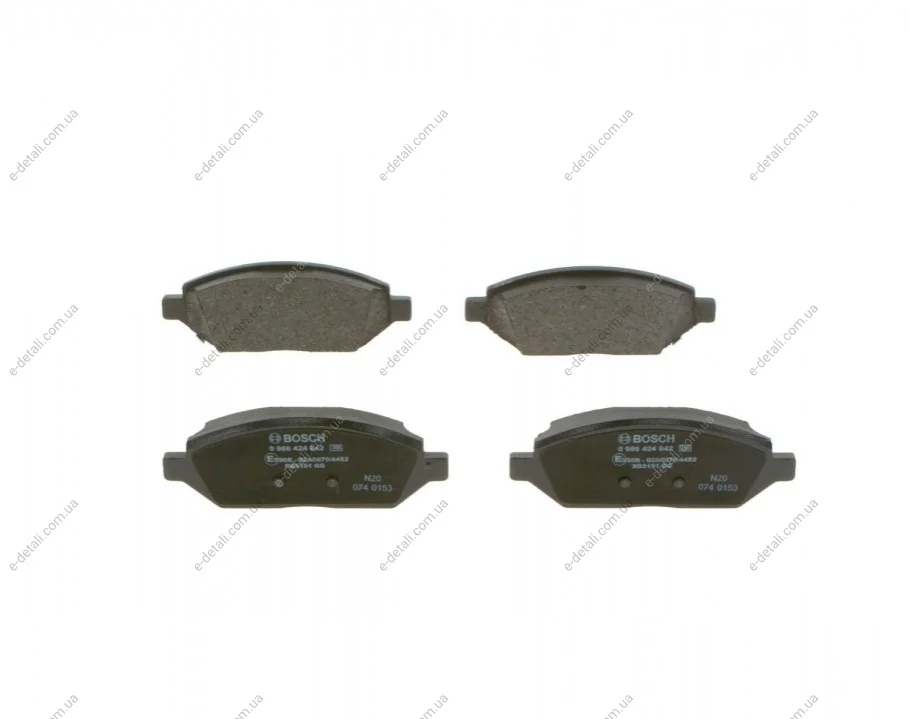 Гальмівні колодки, дискові BOSCH 0986424842 (фото 1)