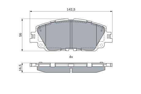 Тормозные колодки дисковые BOSCH 0986424899