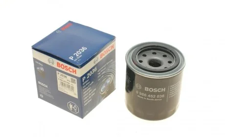 Фільтр масляний Honda Accord 1.6-2.0i 83-98 BOSCH 0 986 452 036
