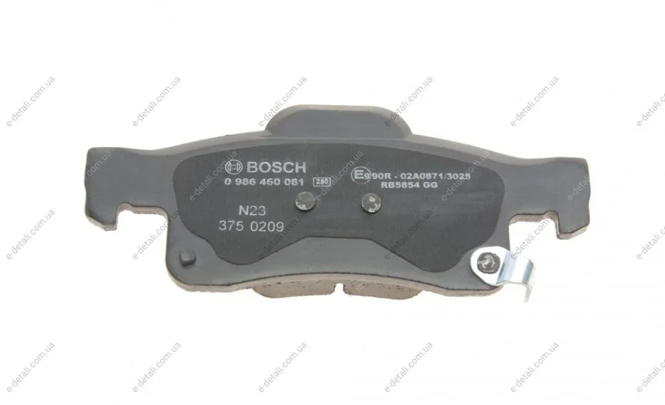 Колодки гальмівні (задні) Jeep Grand Cherokee 09-/Dodge Durango 10- BOSCH 0 986 460 081 (фото 1)