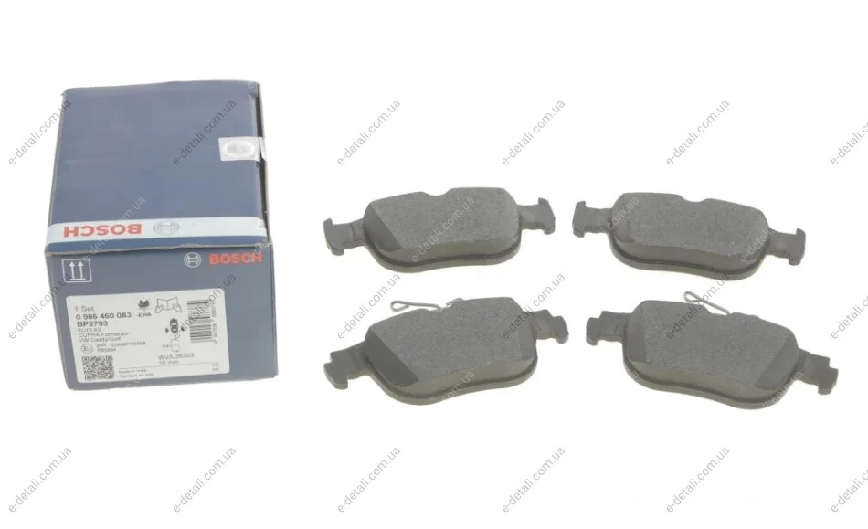 Колодки тормозные (задние) Audi A3/Seat Leon/Skoda Octavia/VW Golf VIII 19-/Caddy 20- BOSCH 0 986 460 083 (фото 1)