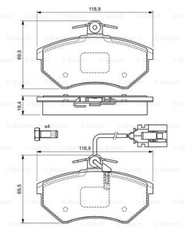 Гальмівні колодки, дискові BOSCH 0986460948