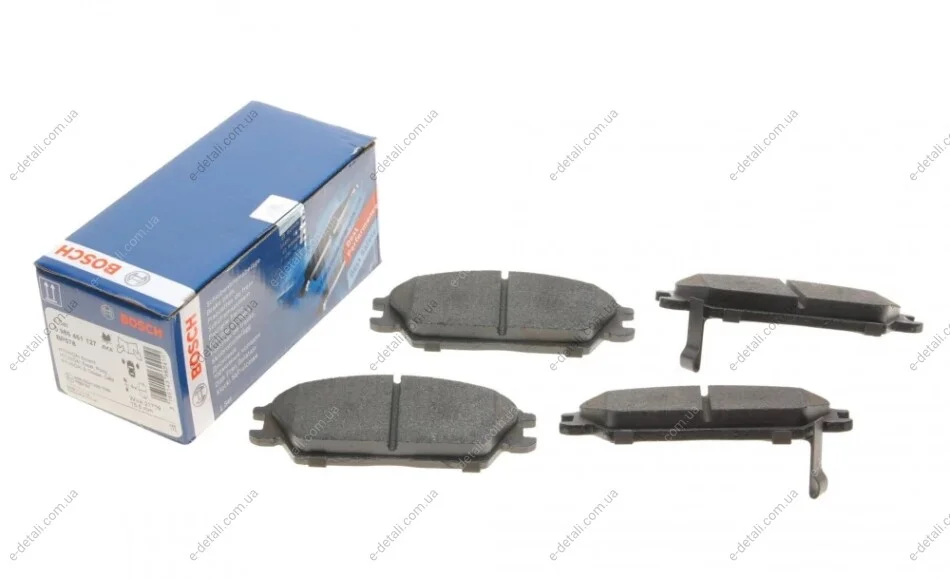 Колодки тормозные (передние) Hyundai Accent I/II 94-05/Getz 02-10/Elantra 90-00/Pony 85-95 BOSCH 0 986 461 127 (фото 1)
