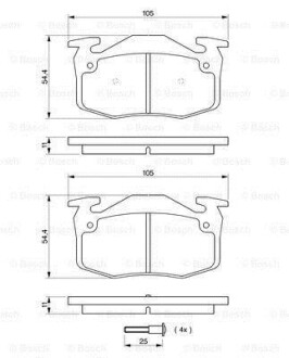 Тормозные колодки дисковые BOSCH 0986461149 (фото 1)