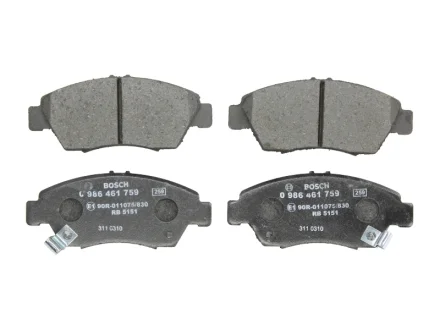 Колодки тормозные (передние) Honda Civic V/VI/VII 91-05/CRX III 92-98 BOSCH 0986461759