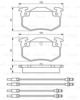 Тормозные колодки дисковые BOSCH 0986466350