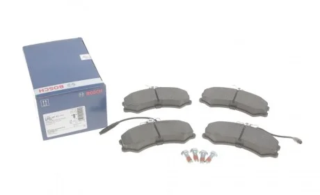 Колодки гальмівні (передні) Citroen C25/Fiat Ducato/Peugeot J5 81-94 (+датчики) BOSCH 0986467411