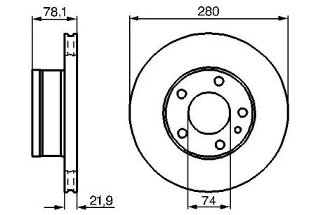 Диск тормозной BMW 518/825/628/630/633/635/728/730/732/735 1.8-3.574-86 BOSCH 0986478041