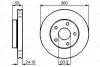 Диск гальмівний (передній) Ford Scorpio 1.8-2.9 85-94 (260x24.4) BOSCH 0986478195 (фото 1)