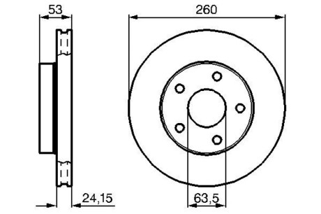 Тормозной диск BOSCH 0986478195