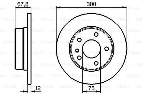 BMW диск гальмівний 7 E32 86-92 задн. BOSCH 0986478322