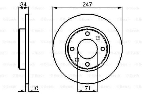 Диск тормозной BOSCH 0 986 478 359 (фото 1)