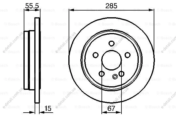 Тормозной диск BOSCH 0986478469 (фото 1)