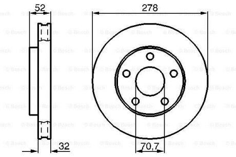 OPEL диск гальмівний передній SINTRA 97 BOSCH 0986478486