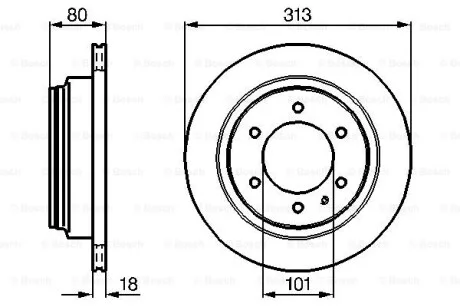 Тормозной диск BOSCH 0986478496
