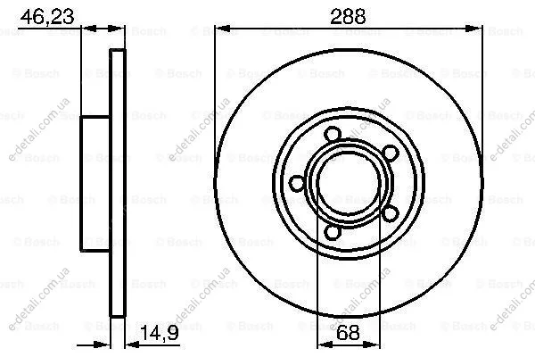Тормозной диск BOSCH 0986478545 (фото 1)