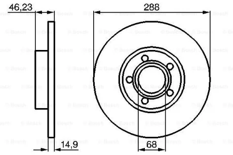 Диск гальмівний AUDI 100/A4/A6/Quattro \'\'F BOSCH 0986478545