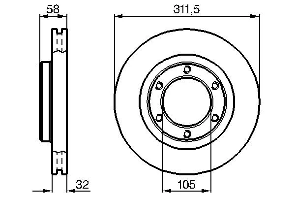 Диск тормозной BOSCH 0 986 478 580 (фото 1)