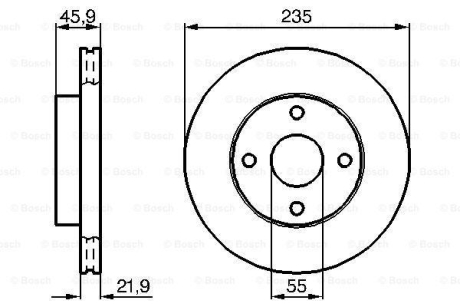 Тормозной диск BOSCH 0986478787 (фото 1)