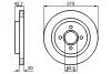 VW диск гальмівний передній Bora 10/00-, A3 04/99-, Octavia 08/00- BOSCH 0986478816 (фото 1)