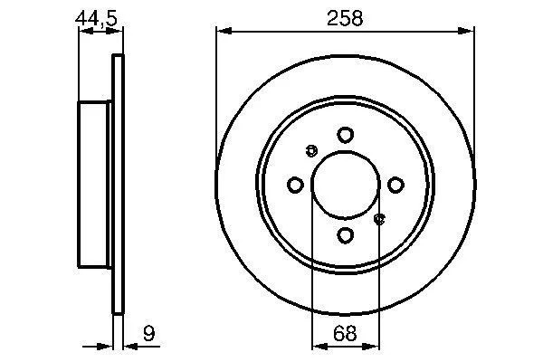 Диск гальмівний задній NISSAN ALMERA BOSCH 0986478836 (фото 1)