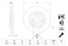 Диск тормозной AUDI A3, SEAT LEON, TOLEDO, SKODA, VW, передн. вент. (выр-во Bosch) BOSCH 0 986 478 852 (фото 5)