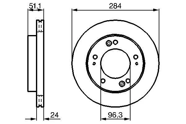 Тормозной диск BOSCH 0986479020 (фото 1)