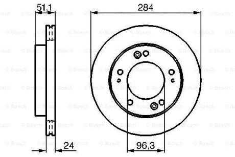 Тормозной диск BOSCH 0986479020 (фото 1)