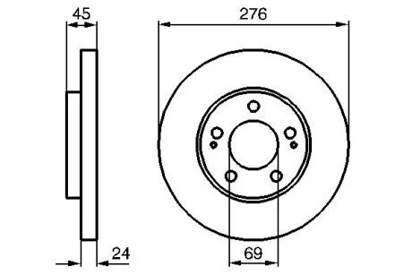 Диск тормозной BOSCH 0 986 479 035