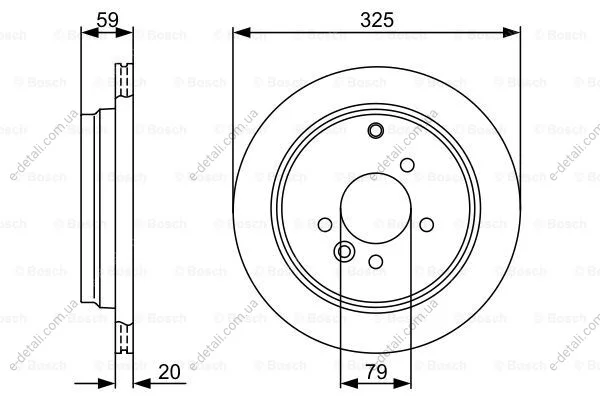Тормозной диск BOSCH 0986479375 (фото 1)