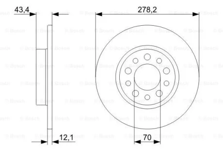 Тормозной диск BOSCH 0986479378