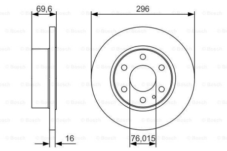 Тормозной диск BOSCH 0986479A51