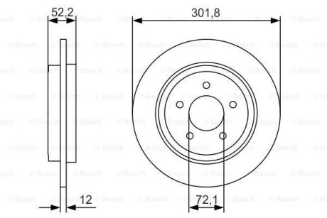 Гальмівний диск BOSCH 0986479A53