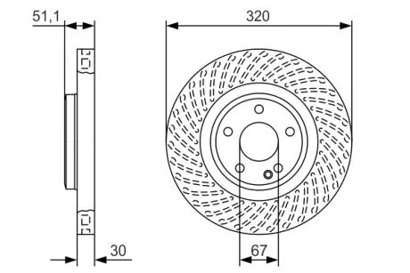 Тормозной диск BOSCH 0986479A59