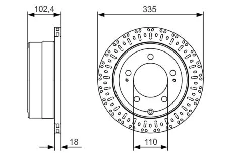 Диск тормозной TOYOTA Land Cruiser J6/J7/J10 'R'98-07 BOSCH 0986479A61