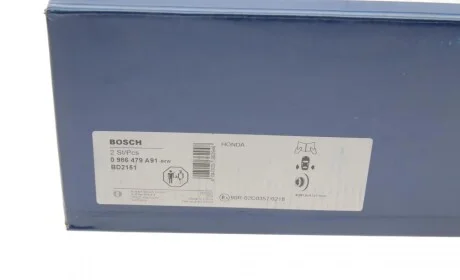 Диск гальмівний (задній) Honda Accord VII 03-08 (281.8x9.1) BOSCH 0986479A91